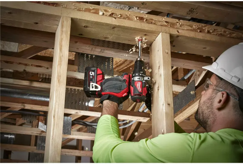 Aku příklepová vrtačka Milwaukee M18 BLPD2-501B, aku M18 B5 + M12-18 C + taška, 4933500775